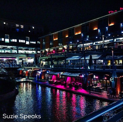 The Mailbox - absolutely packed with people but beautiful!