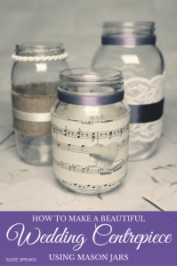 Wedding centrepiece cetnerpiece mason jars