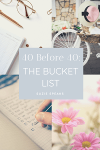 40 Before 40 The Bucket List