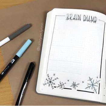 Great Bullet Journal Spread Ideas for January Brain Dump Kathryn