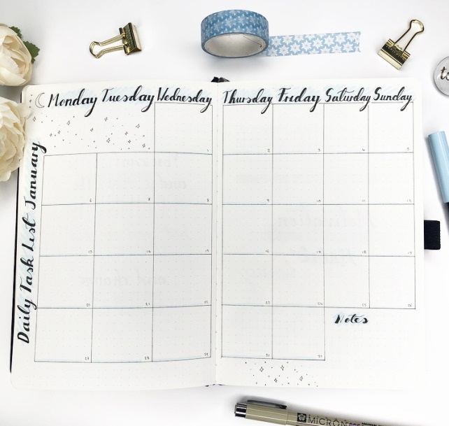 Great Bullet Journal Spread Ideas for January Suzie Speaks Daily Task List