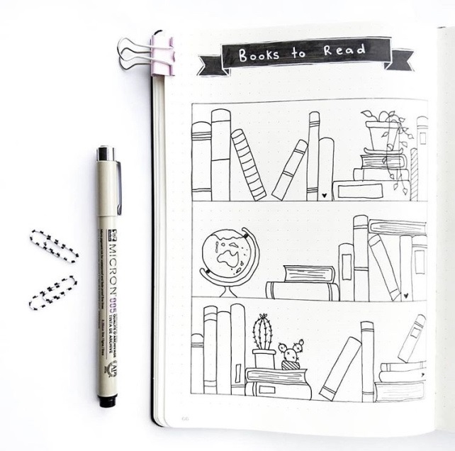 Great February Bullet Journal Ideas Books to Read Spread Jade_Journals