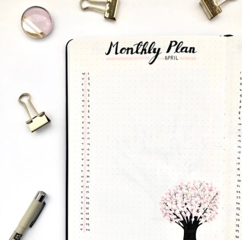 Great Bullet Journal Spread Ideas for April Monthly Plan Suzie Speaks