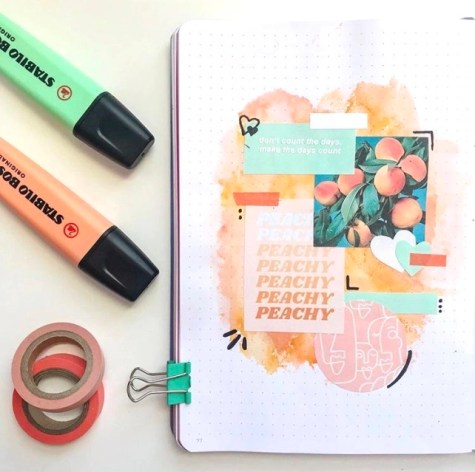 Great Bullet Journal Spread Ideas for May Collage Naomi Journals
