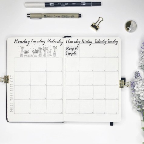 Great Bullet Journal Spread Ideas for May Monthly Calendar Suzie Speaks
