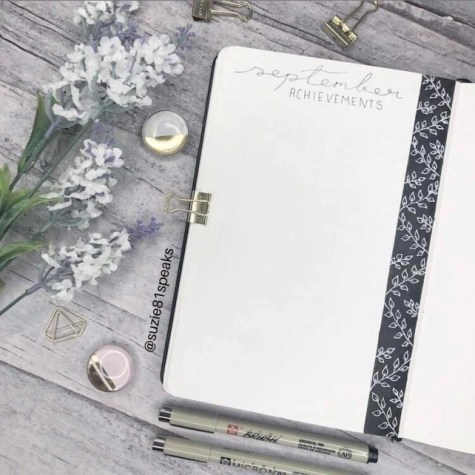 Great Bullet Journal Spread Ideas for September September Achievements