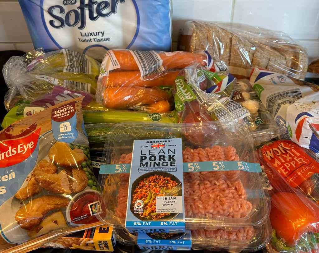 The No Spend January 2026 Challenge - creating a budget food shop and using the contents of our cupboards, fridge and freezer.